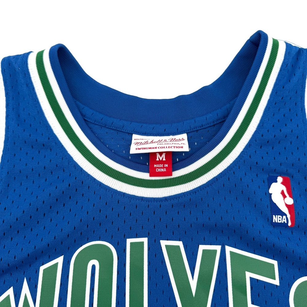 Mitchell & Ness Kevin Garnett Minnesota Timberwolves Jersey M Medium Blue Wolves - Picture 3 of 5